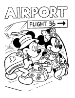 A coloring page of mickey mouse
